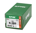 SPAX 6 x 120mm T-Star countersunk Wirox woodscrew box of 100