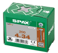 SPAX 4 x 34mm T-Star F-Head cabinet screw box of 200