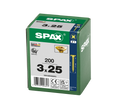 SPAX 3 x 25mm pozi countersunk Yellox woodscrew box of 200
