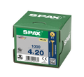 SPAX 4 x 20mm pozi countersunk Yellox woodscrew box of 1000