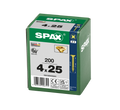 SPAX 4 x 25mm pozi countersunk Yellox woodscrew box of 200