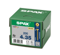 SPAX 4 x 35mm pozi countersunk Yellox woodscrew box of 200