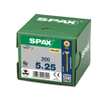 SPAX 5 x 25mm pozi countersunk Yellox woodscrew box of 200