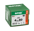 SPAX 4.5 x 40mm T-star countersunk Blax woodscrew box of 200 (QC1537)