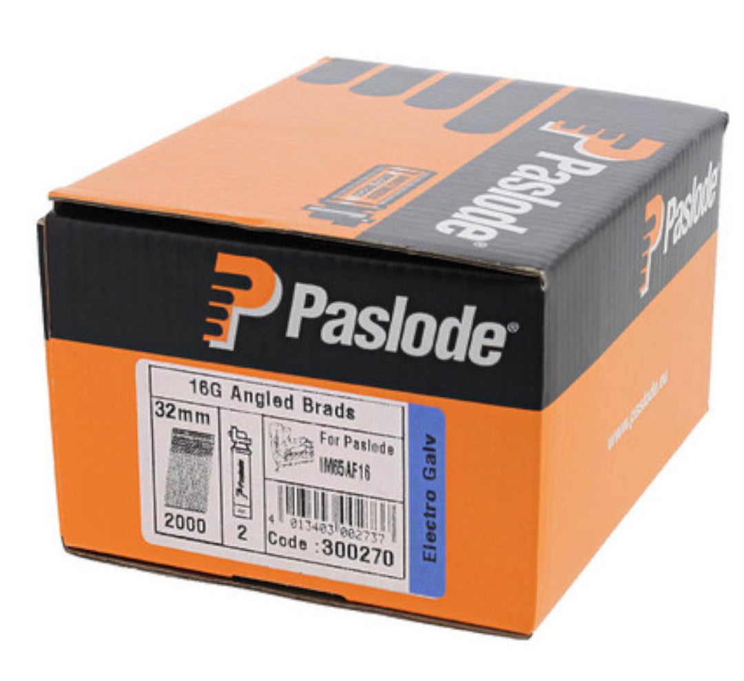 PASLODE 300273 F16 x 51mm galv angled brad/fuel cell pack 2000/2 (IM65A/IM250A) (QC1381)