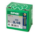 SPAX 3 x 16mm pozi countersunk Yellox woodscrew box of 200