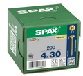 SPAX 4 x 30mm pozi countersunk Yellox woodscrew box of 200