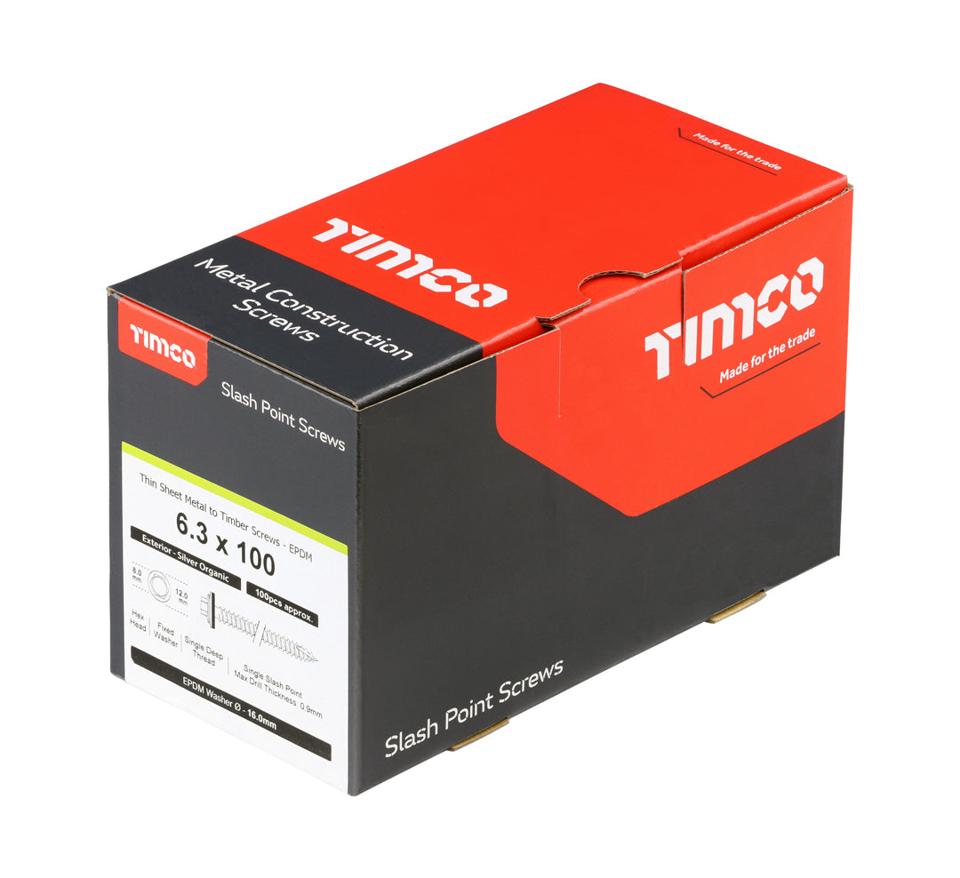 TIMCo DS100W16 steel-to-timber hex drive construction screw box of 100 (QC1196)