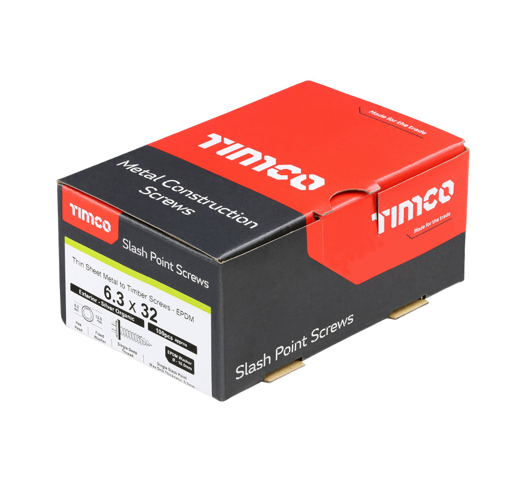 TIMCo DS32W16 steel-to-timber hex drive construction screw box of 100 (QC1192)