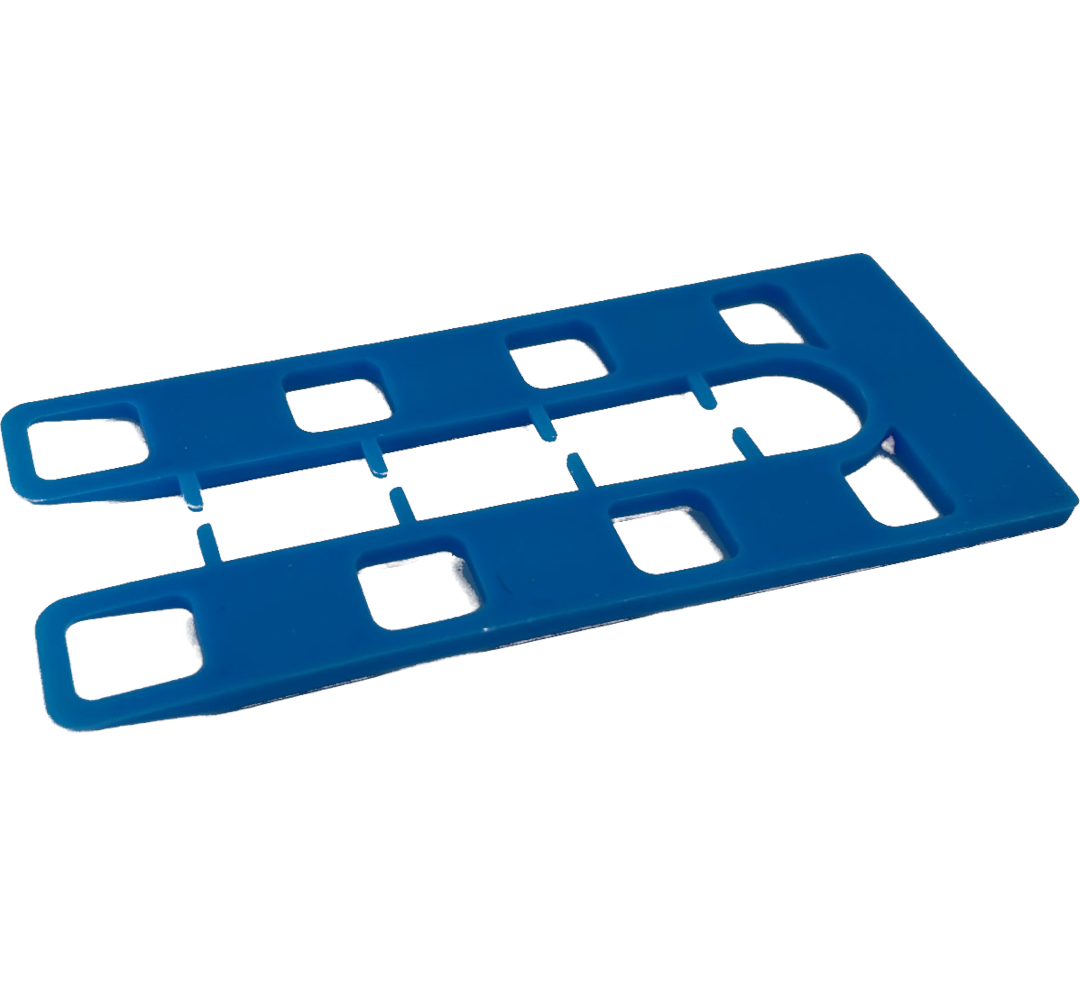 3mm 100 x 50mm blue plastic shim bag of 100 (QC1523)