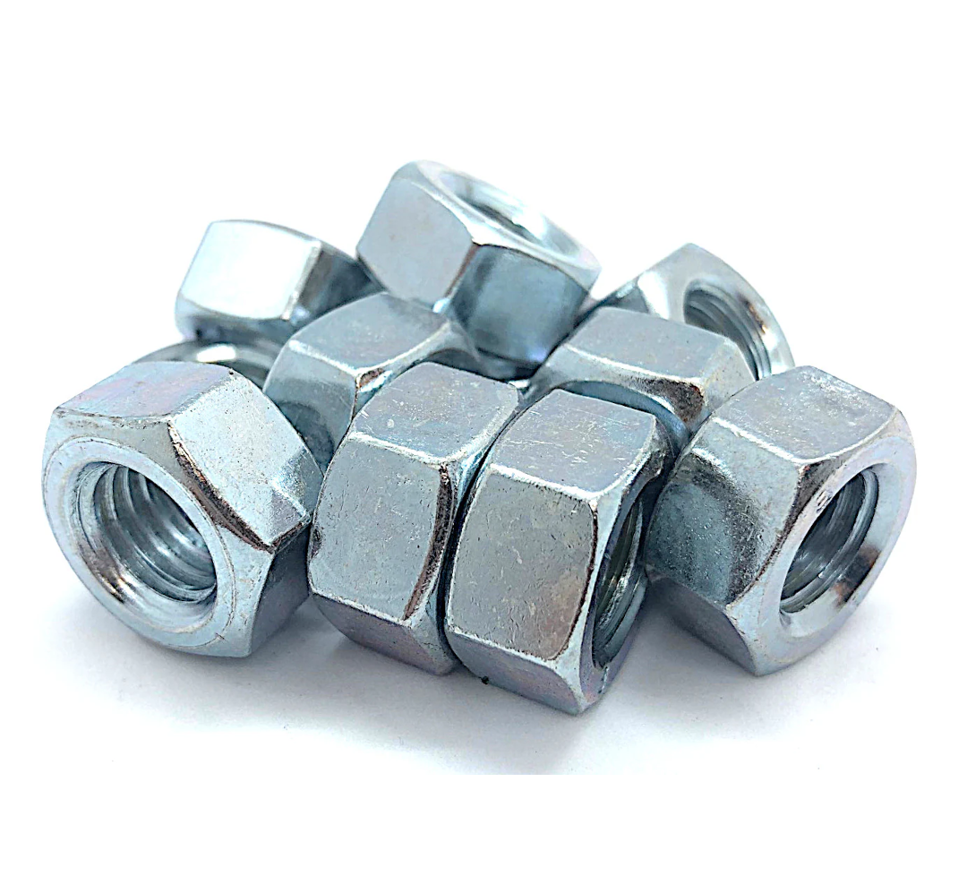 M10 steel hex full nut zinc plated box of 100 (QC1282)