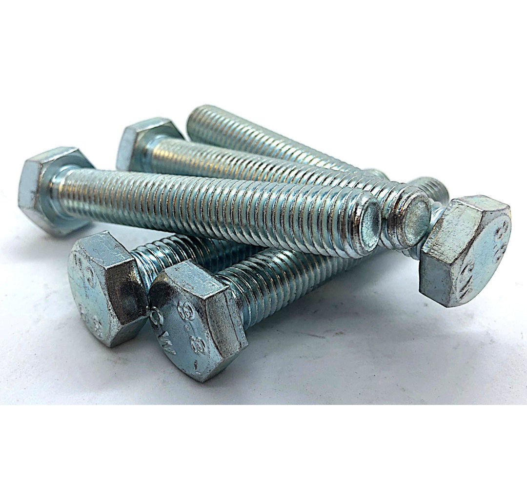 M8 x 75 high tensile 8.8 hex setscrew zinc pack of 10 (QC1306)