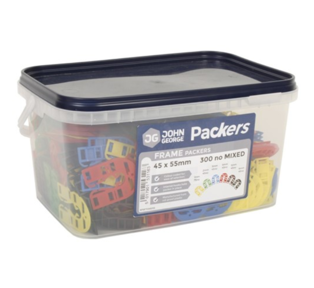 JG Frame U packers 45 x 55mm tub of 300