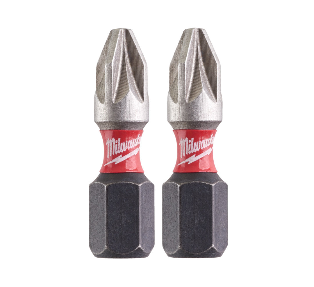 MILWAUKEE SHOCKWAVE 4932430863 PZ2 x 25mm pack of 2