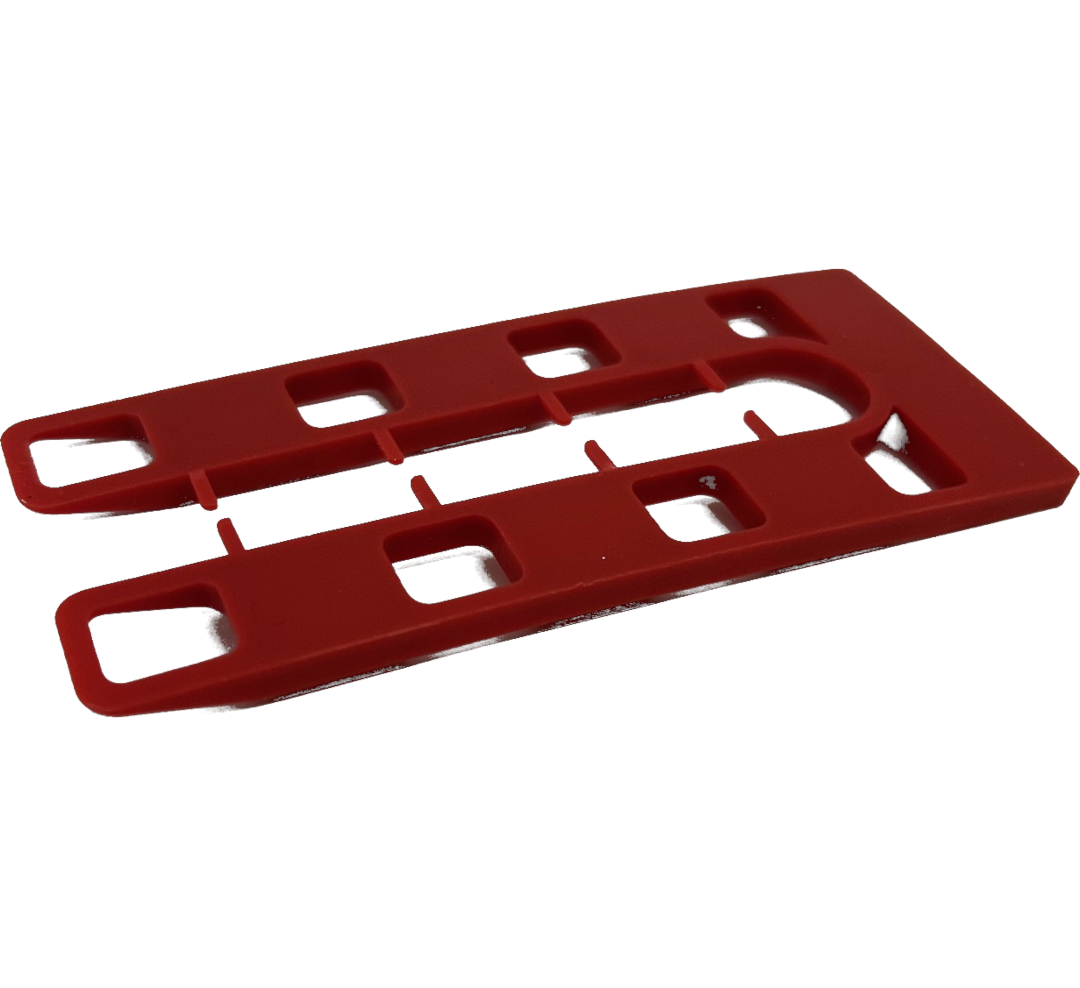 4mm 100 x 50mm red plastic shim bag of 100 (QC1524)