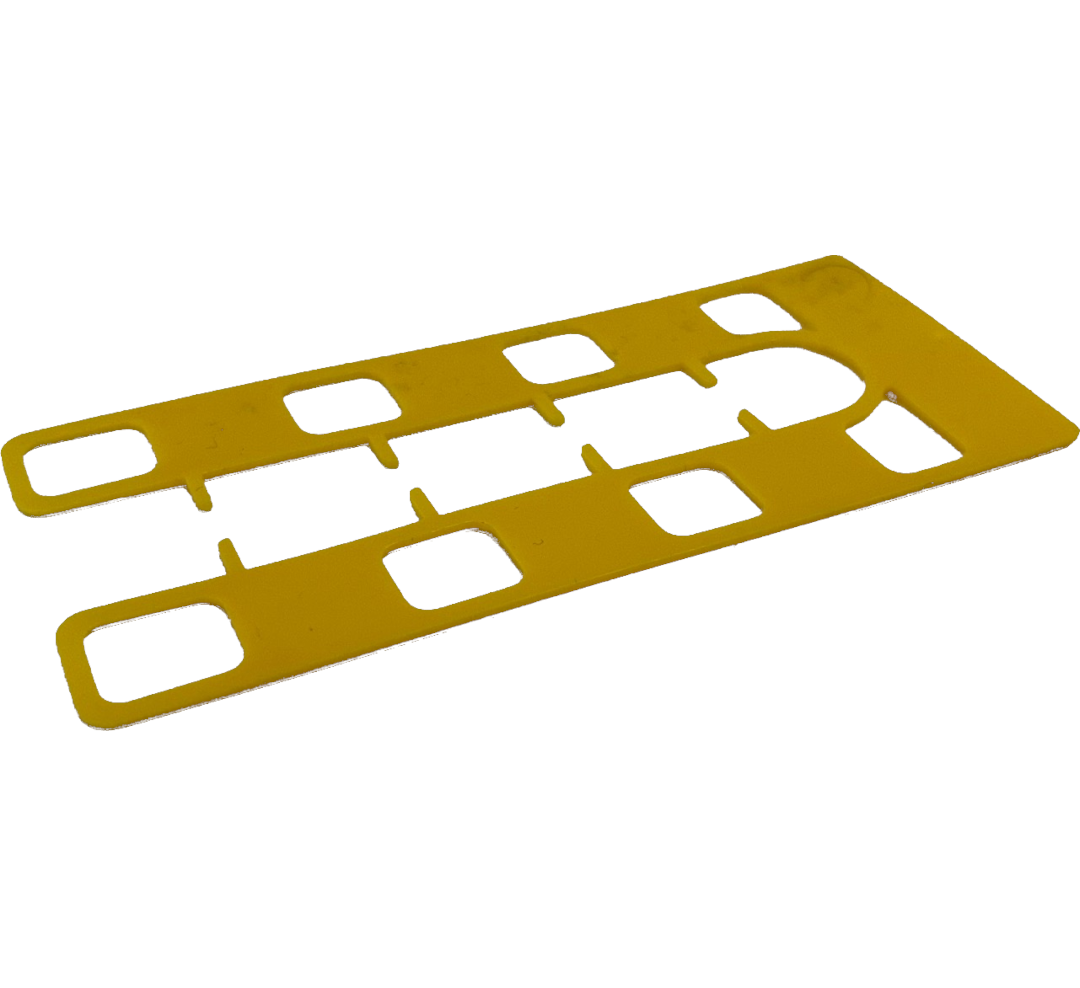 1mm 100 x 50mm yellow plastic shim bag of 100 (QC1521)